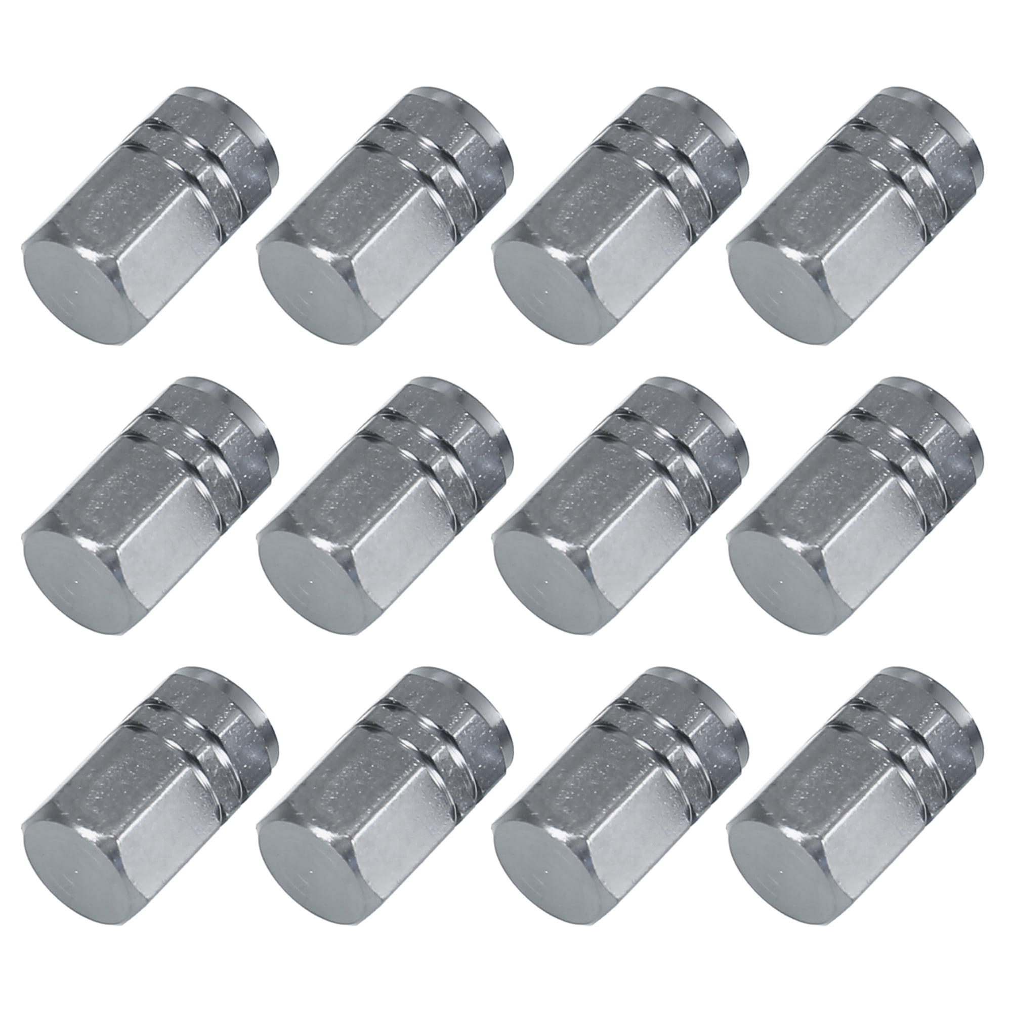 Unique Bargains 12pcs Gray Universal Hexagon Car Tire Valve Dust Caps ...