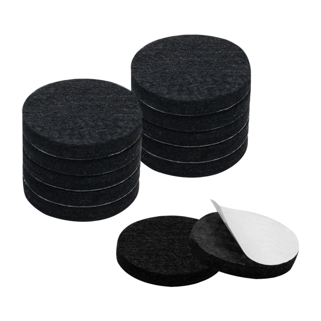 Unique Bargains 12pcs Round Self Stick Furniture Felt Pads for Chair Feet Leg Protector