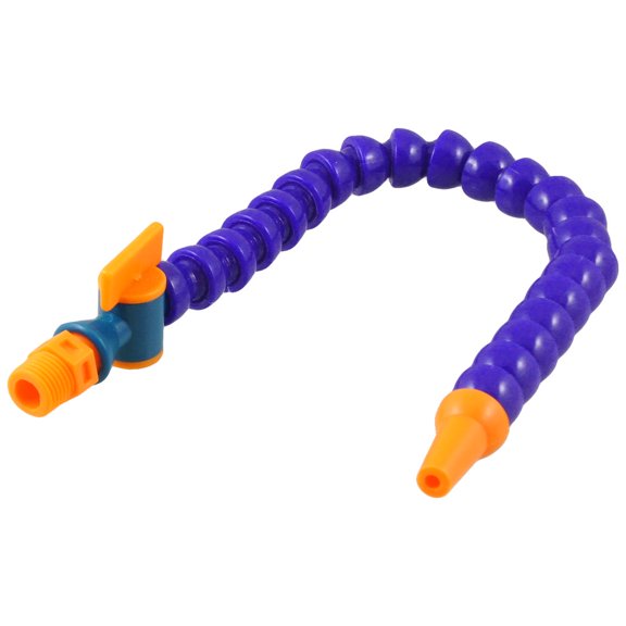 Unique Bargains 13.2" Long 1/4 PT Thread Dia Tapered Nozzle Flex Plastic Water Oil Coolant Pipe