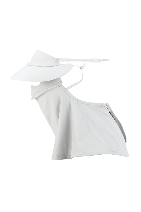 13.78" Full Face Mask Brim Design Neck Cover Sun UV Protection Gray