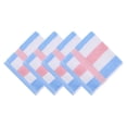 thumbnail image 1 of Unique Bargains 13 x 13 Inches Striped Cotton Showering Bathroom Washcloths Pink 4pk, 1 of 6