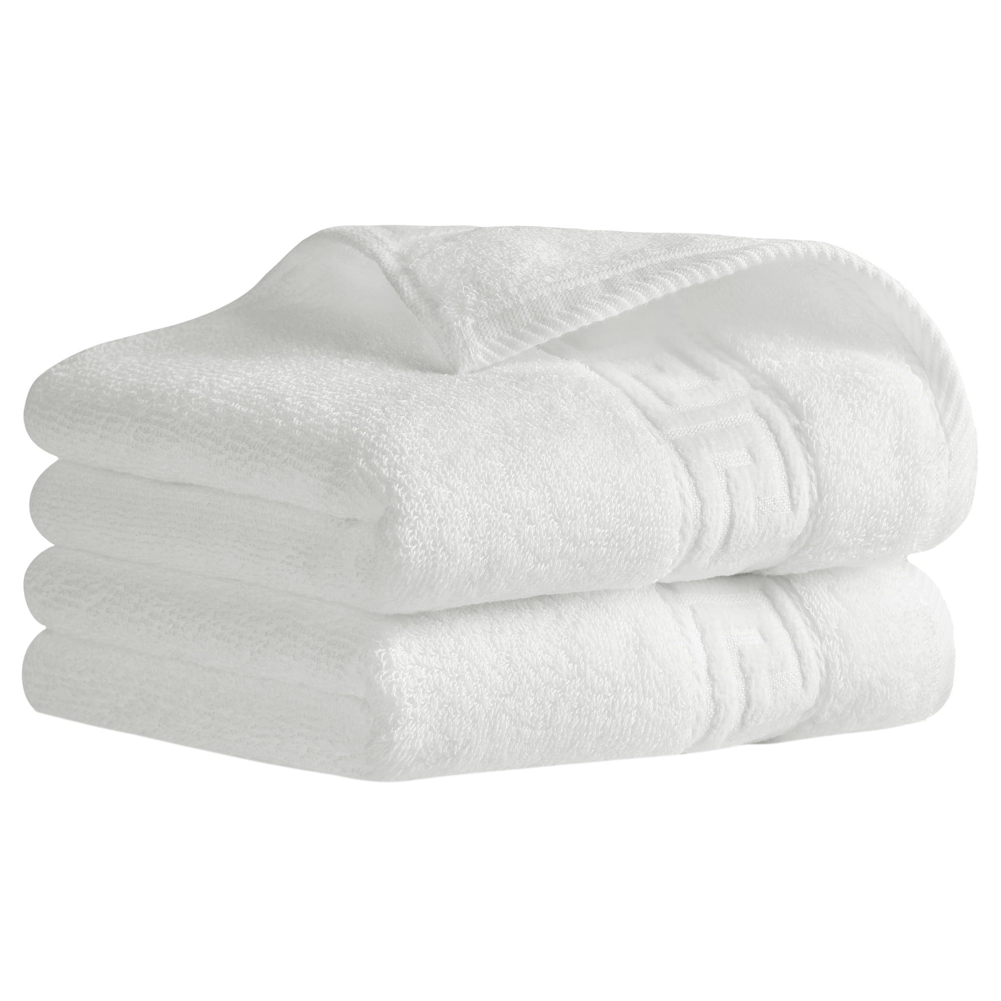 Unique Bargains 13" x 29" Solid Soft Absorbent Hand Towel White 2-Piece