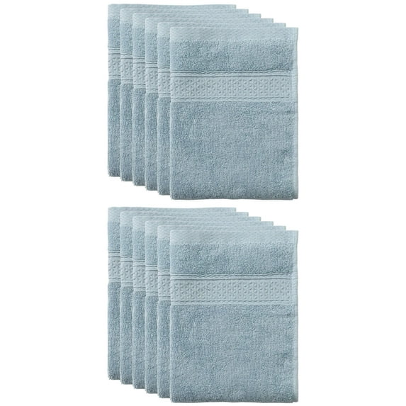 Unique Bargains 13"x13" Absorbent Cotton Dish Kitchen Plain Towels Grey