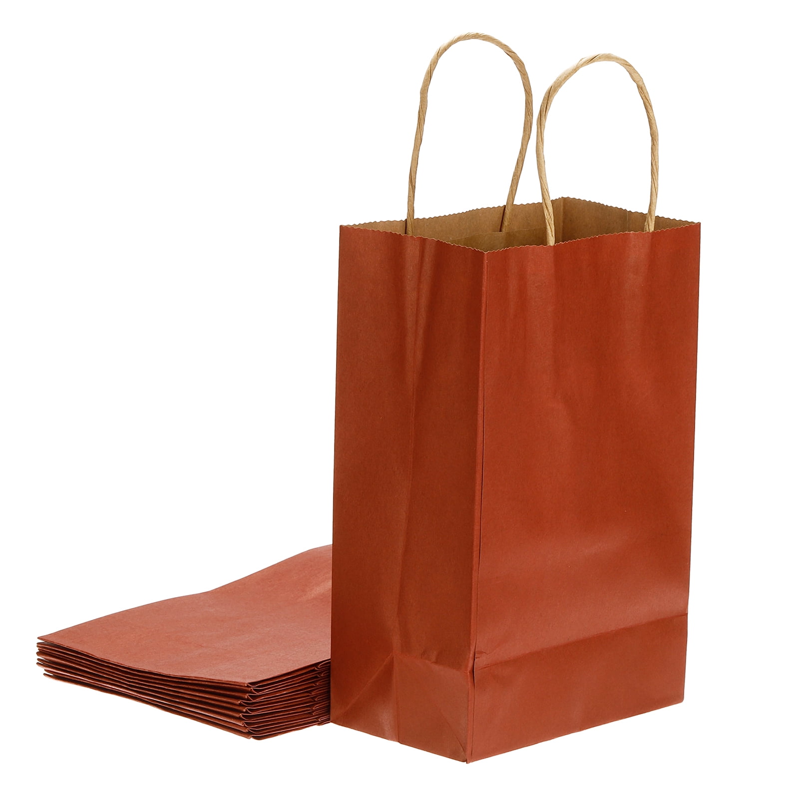 Unique Bargains Paper Gift Bag with Handle Storage Bag for Party 10 Pack Red XS Walmart