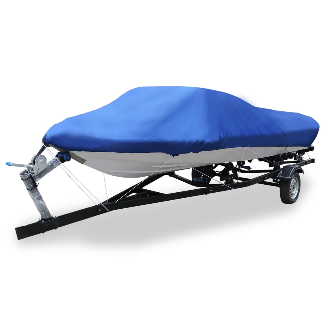 20' 21' 22' V-Hull Fish/Ski Trailerable Boat Cover Color Blue All Weather HD B