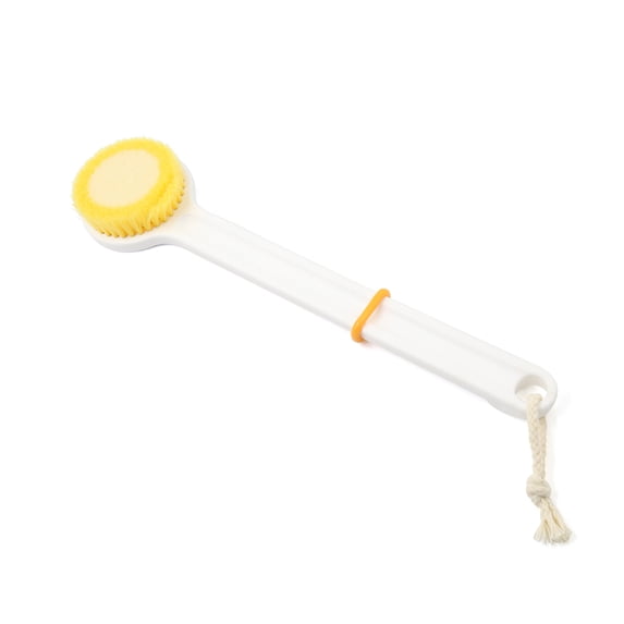 Unique Bargains 14.2" White Back Body Extra Long Handle Bath Brush for Shower Cleaning
