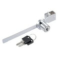 thumbnail image 1 of Unique Bargains 141mm Zinc Alloy Chrome Plated Ratchet Showcase Furniture Lock , Keyed Alike, 1 of 3