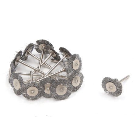 Unique Bargains 14pcs 25mm Diameter Steel Wire Wheel Brush Polishing Rotary Tool for Car