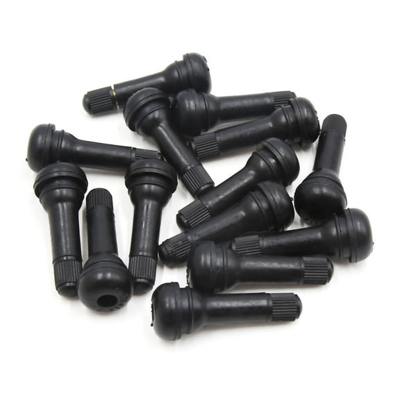 Unique Bargains 14pcs Black Copper Wheel Rim Tubeless Vacuum Tire Valve Stem with Dust Cap for Car Auto
