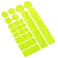 thumbnail image 1 of Unique Bargains 14pcs Weather Reflective Stickers for Helmet Adhesive Tape Reflector for Bicycle Motorcycle Car Fluorescent Yellow, 1 of 6