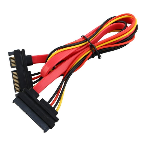 Unique Bargains 15+7 Pin Male to Female SATA Data Power Cable Cord