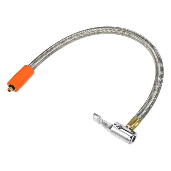 Unique Bargains 15.8" Flexible Tire Inflator Hose Adapter M6 Thread Size Air Chuck with Hose without Air Release Valve