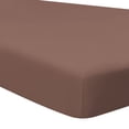 thumbnail image 1 of Unique Bargains 15" Deep Pocket Cotton Solid Fitted Sheet Chocolate Full, 1 of 8