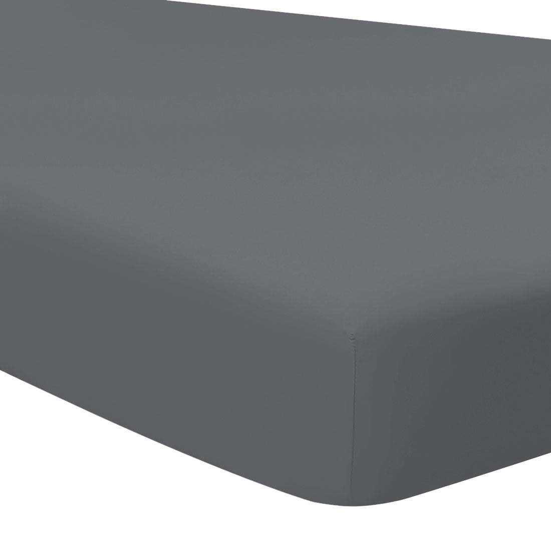 Unique Bargains 15" Deep Pocket Cotton Solid Fitted Sheet Dark Gray