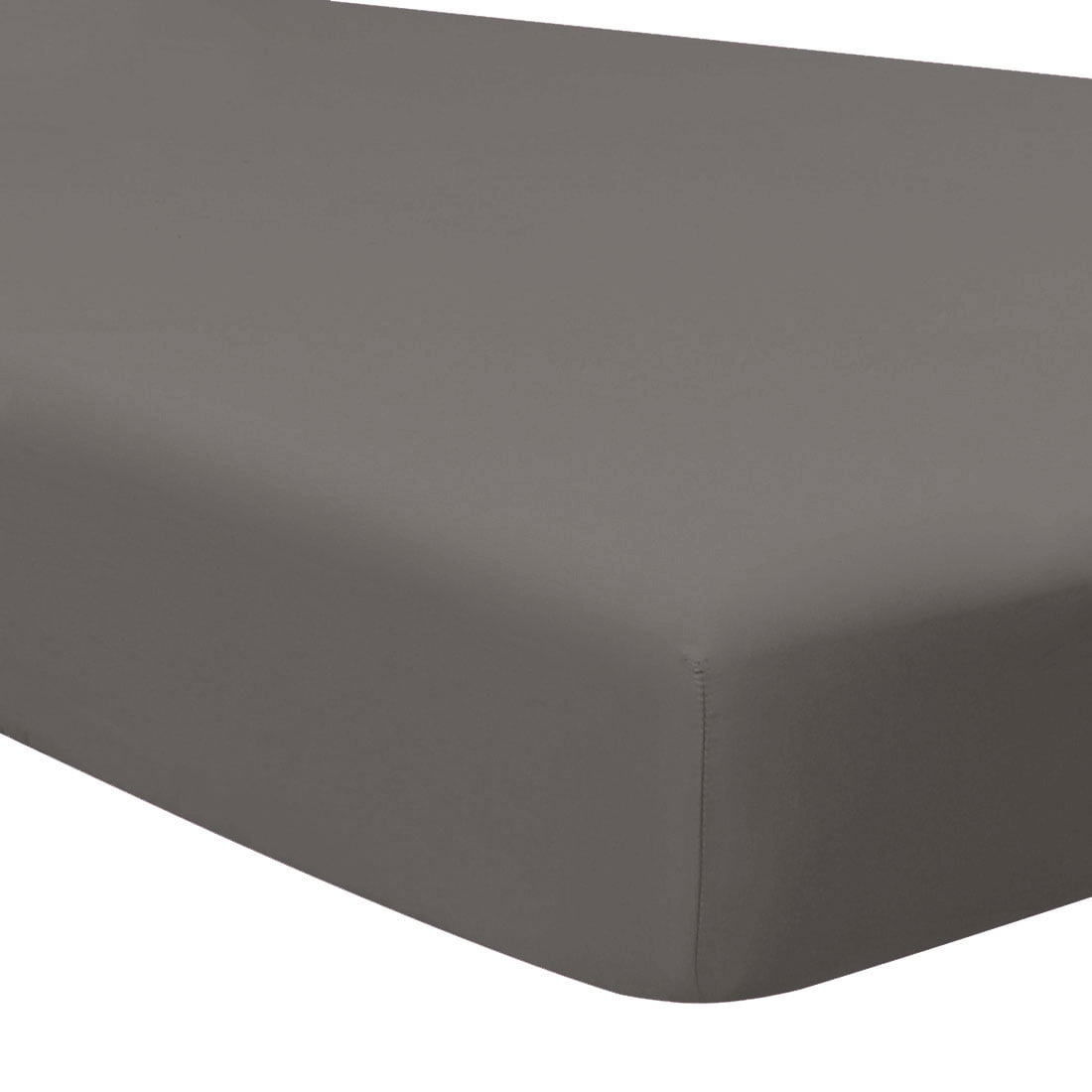 Unique Bargains 15" Deep Pocket Cotton Solid Fitted Sheet Dark Gray