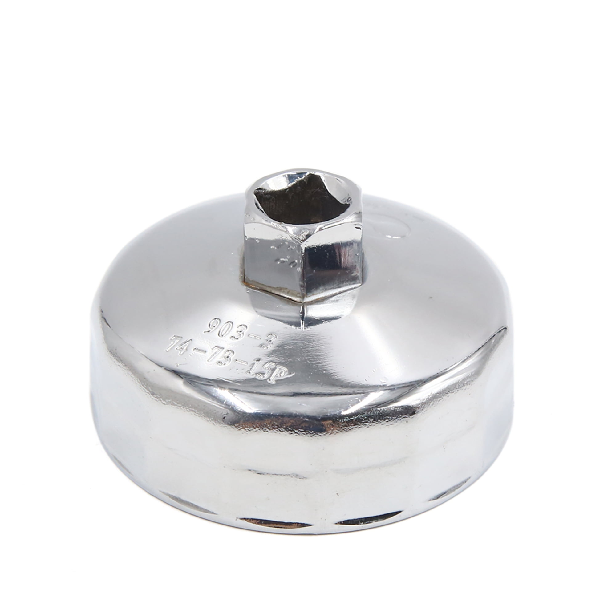 Unique Bargains 15 Flutes 73-74mm Inner Dia Metal Oil Filter Wrench Cap Tool Remover