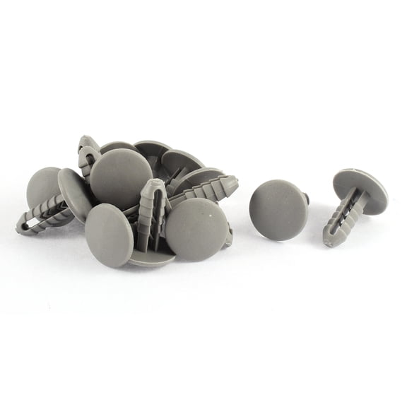 Unique Bargains 15 Pcs 6 x 8mm Hole Gray Plastic Rivet Interior Trim Panel Retainer Clips for Car