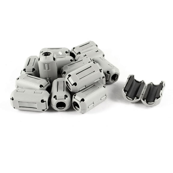 Unique Bargains 15 Pcs Gray 9mm Dia Cable Ferrite Core Noise  Filter