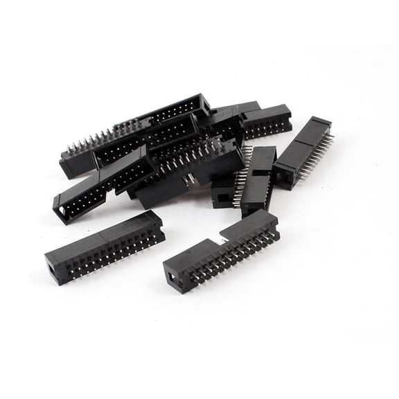 Unique Bargains 15 x PCB Mount 2x13 Pins 2.54mm Pitch Straight Connector IDC Socket Box Header
