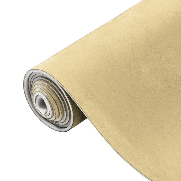Unique Bargains 150G Suede Headliner Fabric 12"x60" Foam Back for Car Interior Roof Repair Beige