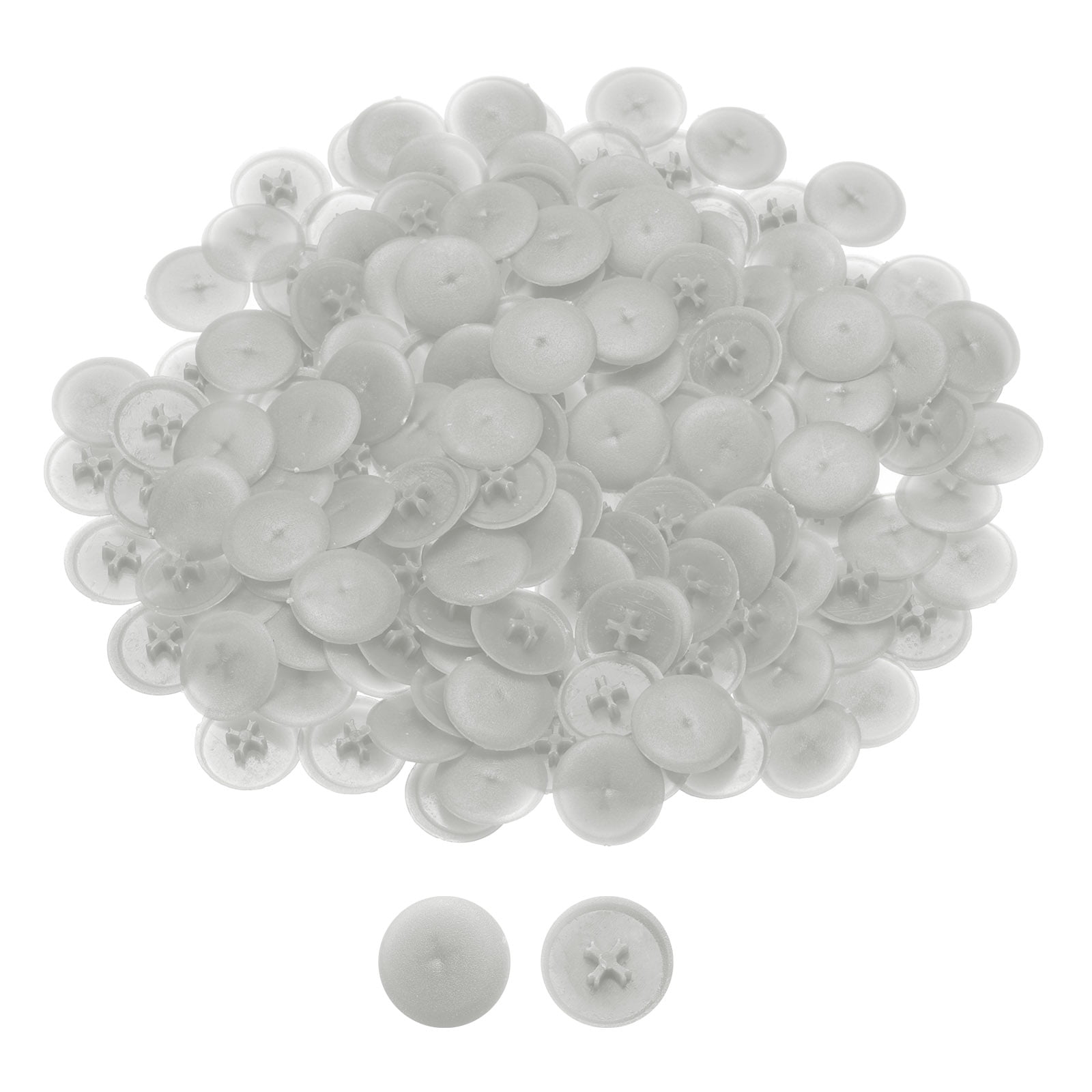 Unique Bargains 150Pcs Durable Plastic Screw Cap Covers Light Gray