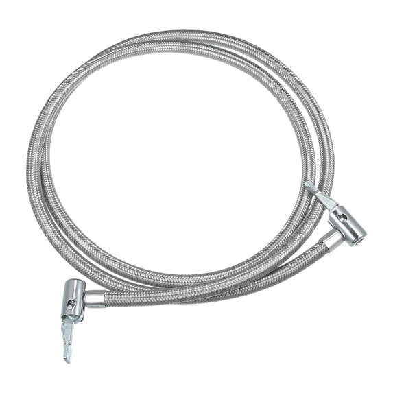 Unique Bargains 150cm Car Tire Inflator Extension Hose with Undeflatable Chuck Lock Air Pump Tire Valve Connection Pipe