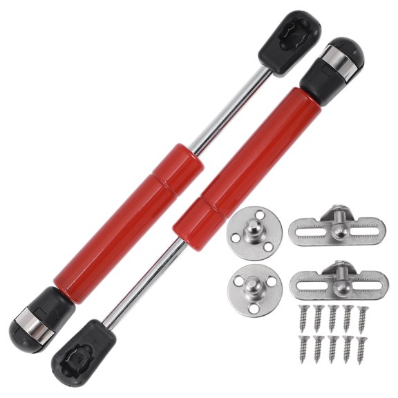 Unique Bargains 150mm/5.91" Gas Struts 22N Gas Springs Red Carbon Steel 2 Set RV Car Toolbox Lid Storage Box Cover Cabinet Door Cover