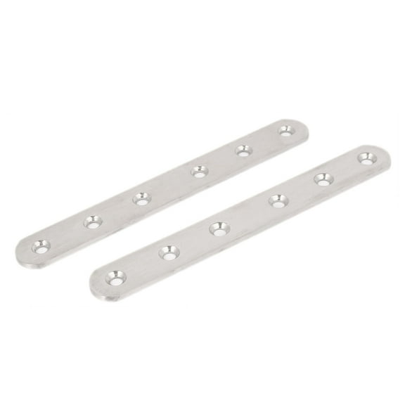 Unique Bargains 155mm Length Flat Corner Brace Brackets Mending Repair Fixing Plates Joint 2pcs