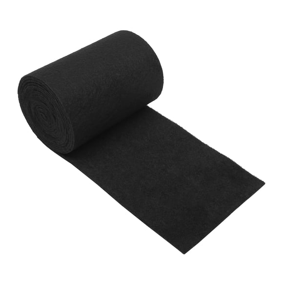 Unique Bargains 157"x8"x0.31" Black Boat Carpet Decking Sheet Mat Non-Slip for Boat Trailers