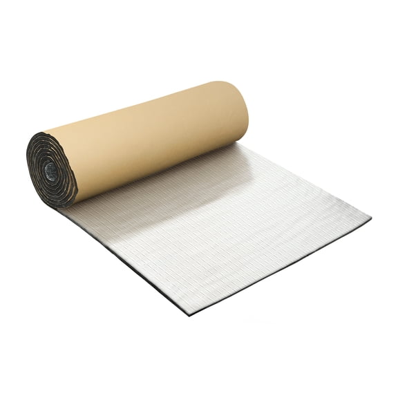 Unique Bargains 157mil 4mm 18.09sqft Car Sound Mat Aluminum Foil Foam Damping for Hood Boat Engine Cover 165.35"x15.75"