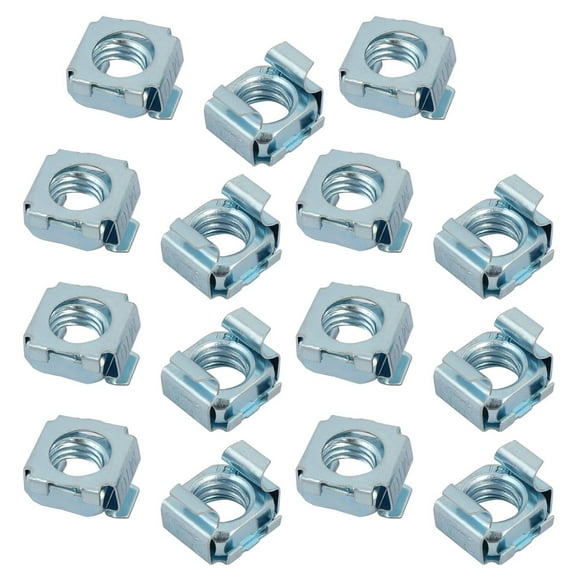 Unique Bargains 15Pcs M10 65Mn Steel Zinc Plated Cage Nut for Server Shelf Furniture