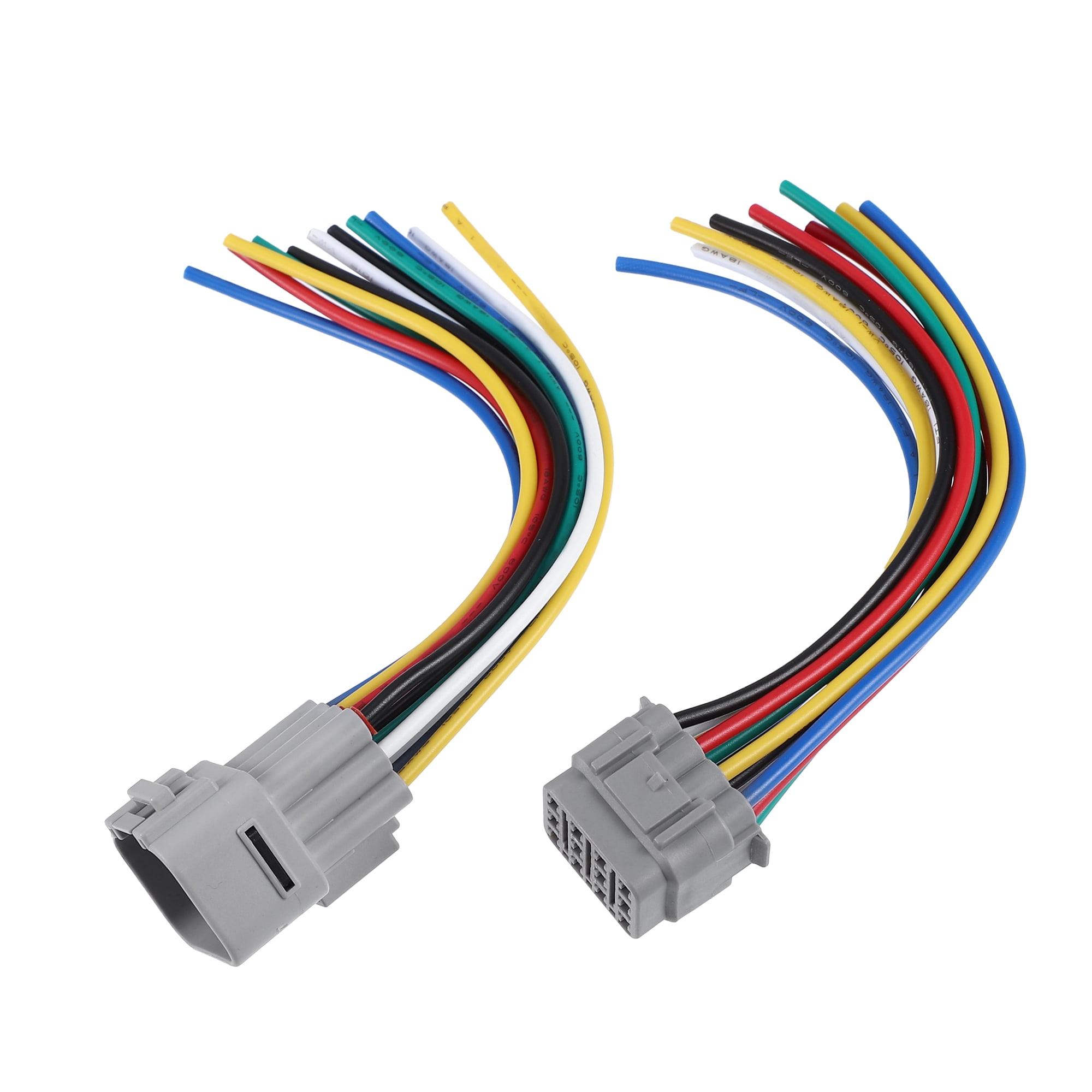 Unique Bargains 15cm Car 12 Pin Plug Connector Pigtail Cable 12 Way Wiring Harness