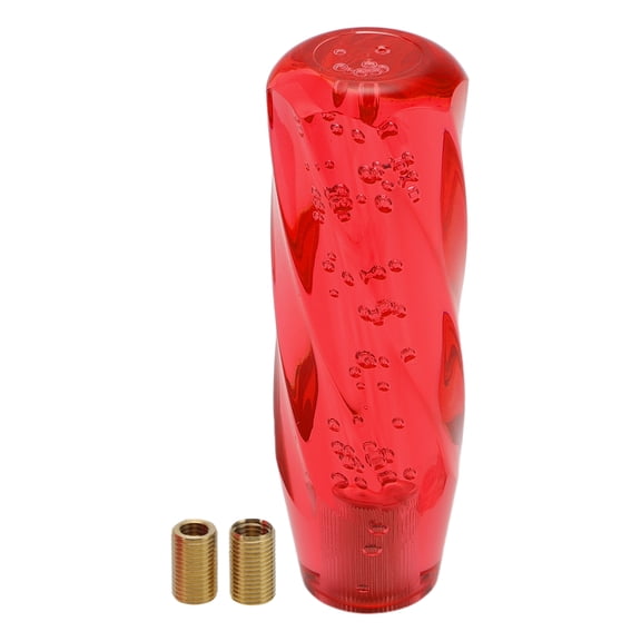 Unique Bargains 15cm Gear Shift Knob Acrylic for Automatic and Manual Vehicle with 3 Adapter Red 1 Set