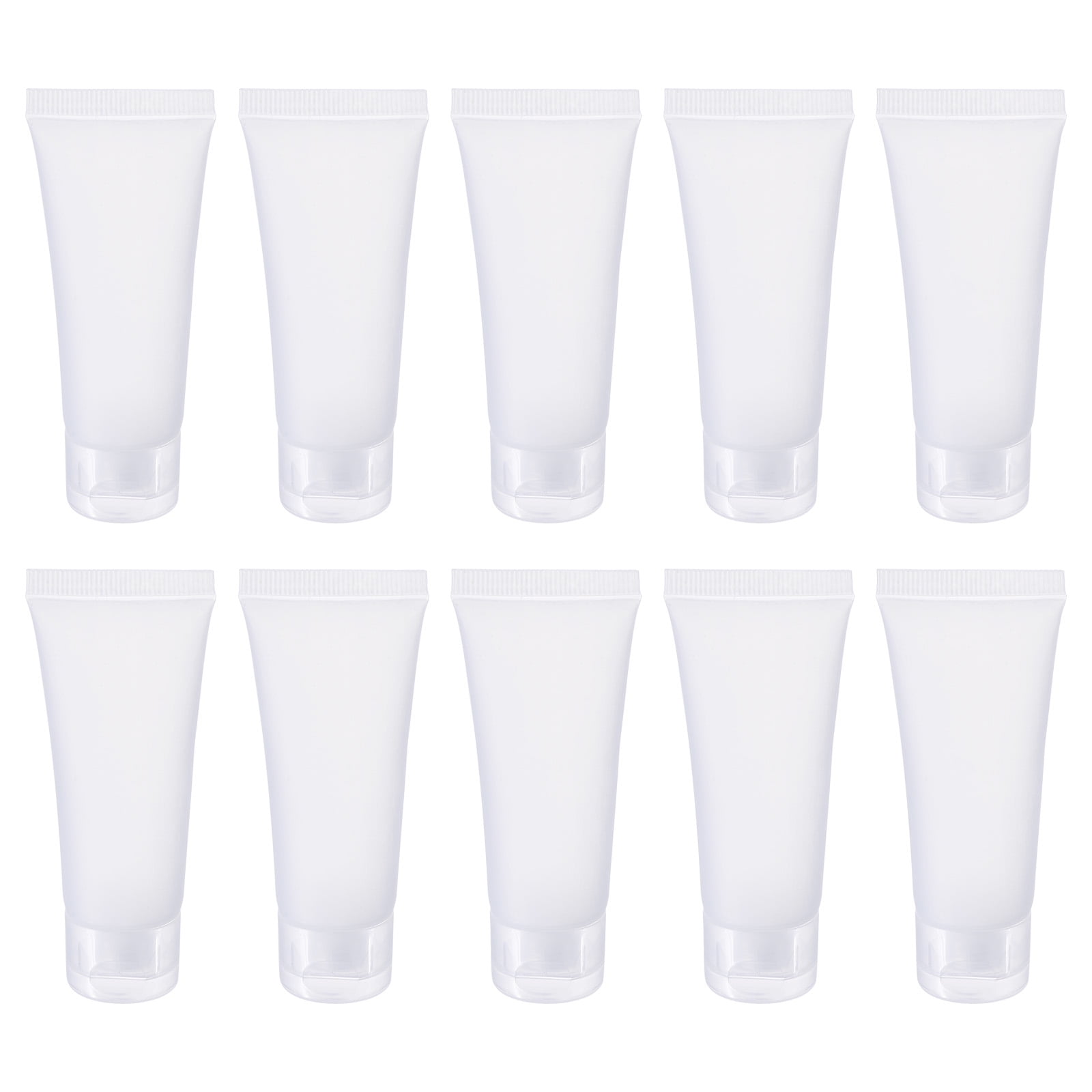Unique Bargains 15ml Squeeze Tube Empty Plastic with Flip Lid Translucent Frosted 20 Pack