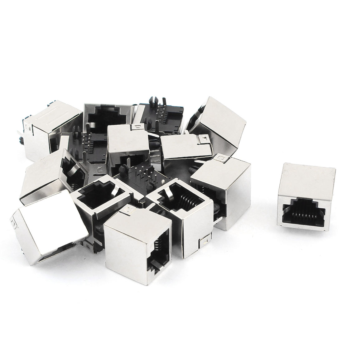 Modular Pin Unique Bargains 15pcs Push In Model RJ45 8P8C 8 Round Pins Shielded ...