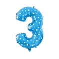 thumbnail image 1 of Unique Bargains 16" Blue Foil Number 3 Shape Balloon Helium Birthday Wedding Decor, 1 of 3