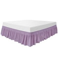 thumbnail image 1 of Unique Bargains 16" Drop Elastic Ruffles Brushed Bed Skirt King Light Purple, 1 of 8