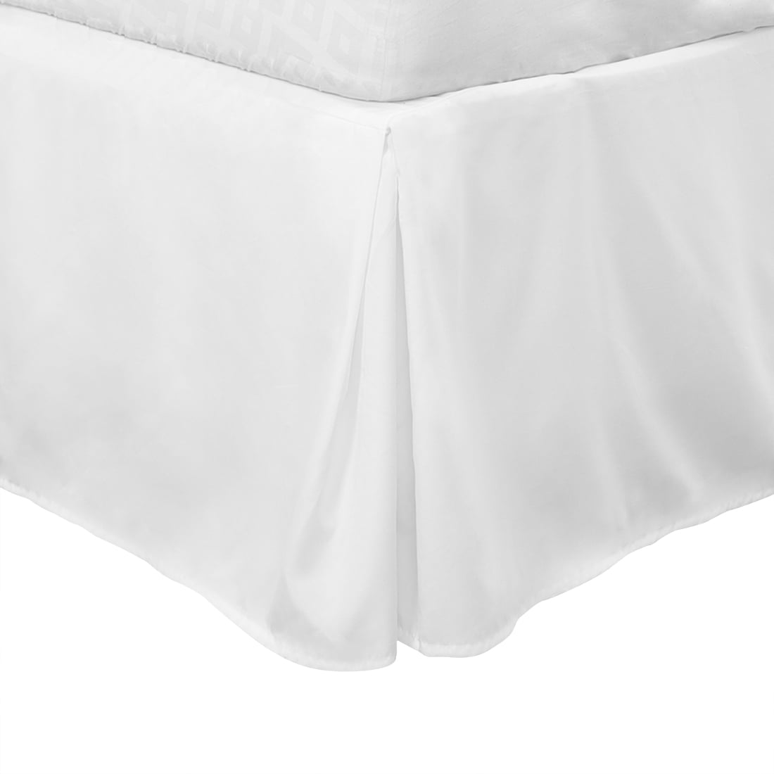 Unique Bargains 16" Drop Pleated Brushed Bed Skirt Full Snow White