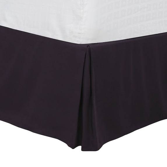 Unique Bargains 16" Drop Pleated Brushed Bed Skirt King Dark Purple
