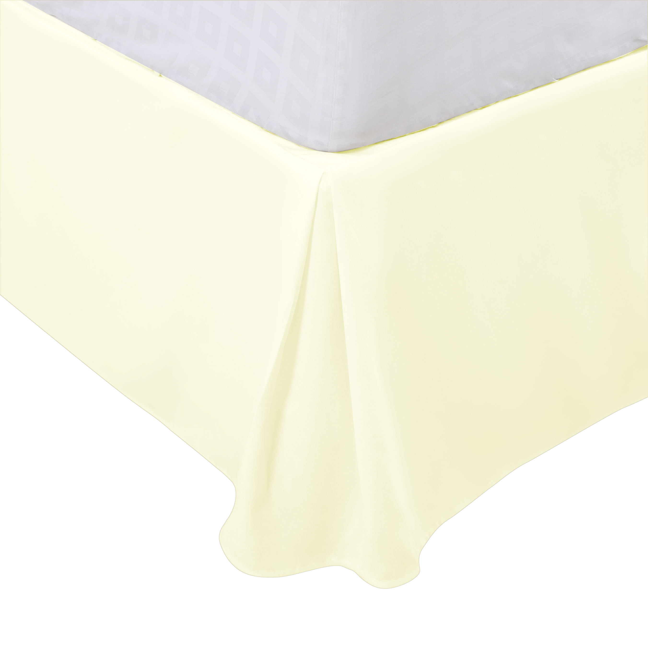Unique Bargains 16" Drop Pleated Brushed Bed Skirt Queen Cream