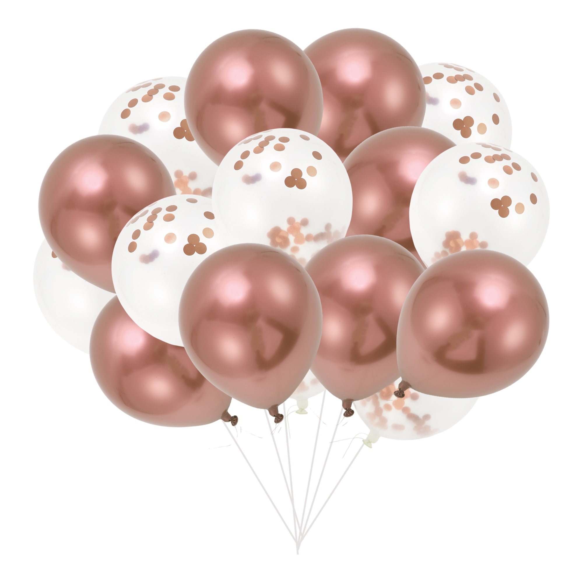 Unique Bargains 16Pcs Latex Party Wedding Graduation Anniversary Decoration Rose Gold Tone