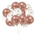 thumbnail image 1 of Unique Bargains 16 Pcs Latex Party Balloons for Anniversary Decoration Rose Gold Tone, 1 of 6