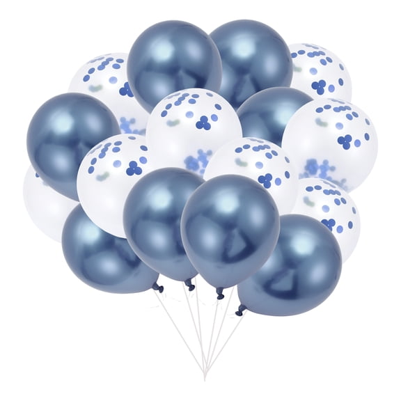 Unique Bargains 16 Pcs Latex Party Balloons for Birthday Anniversary Decoration Blue