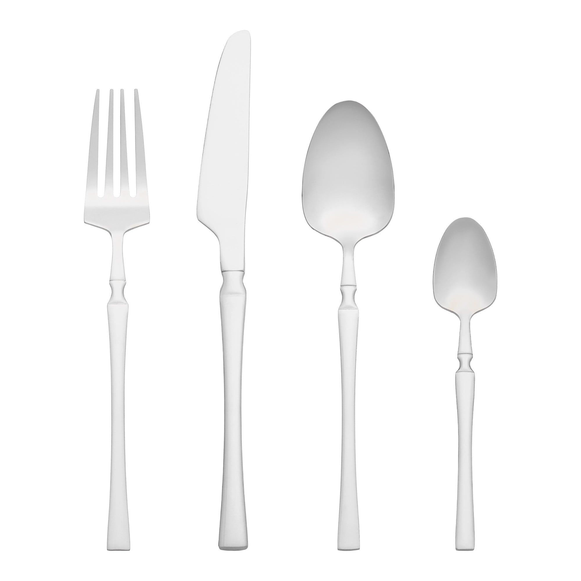 Unique Bargains 16 Pieces Stainless Steel Flatware Set for 4 Silver
