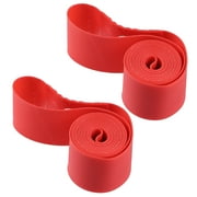 Unique Bargains Bike Bicycle Wheel Rim Strip Rim Tape Liner Inner Tube Protection Band Pair Red-16in