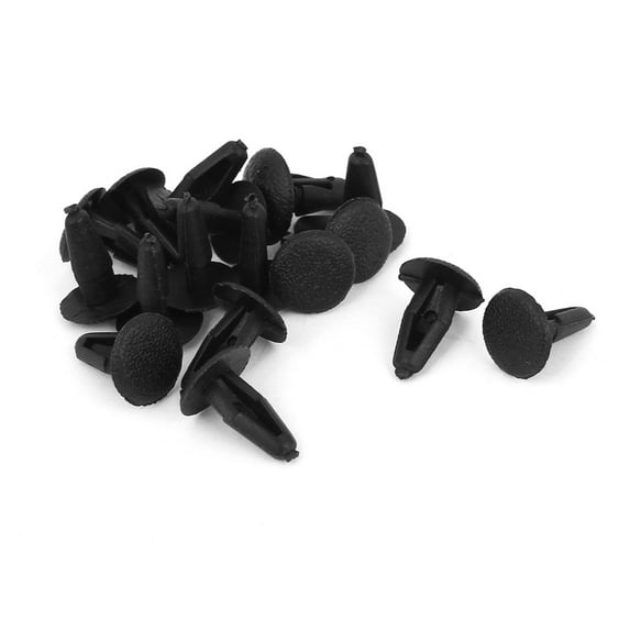 Unique Bargains 16Pcs Black Plastic Rivets Retainer Clip 4mm x 6mm x 13mm for Car Bumper Fender