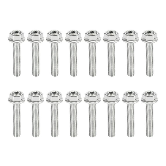 16pcs Stainless Steel Car Exhaust Manifold Bolt Stud Hardware Repair for Ford 4.6 5.4 Liter V8