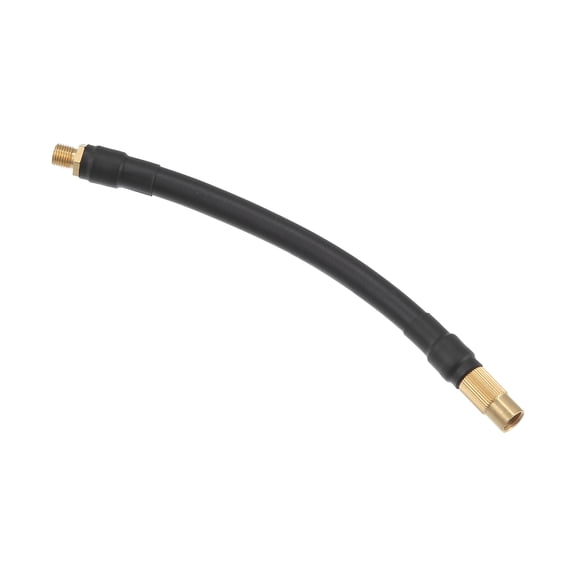 Unique Bargains 16cm Tire Inflator Extension Hose Chuck Adapter Air Pump Tube Tire Valve Pipe for Car Black Copper Tone