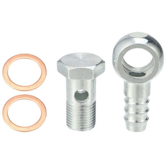 Unique Bargains 16mm ID 12mm OD Universal Banjo Fitting Fuel Line Adapter Connector for Motorcycle Car 1 Set
