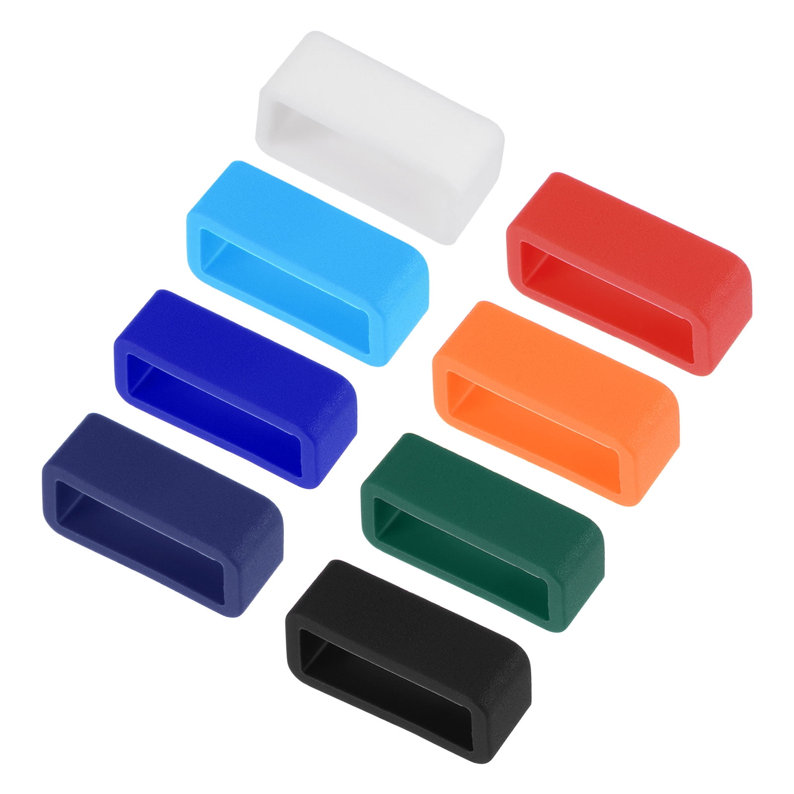 Unique Bargains 16mm Silicone Watch Band Strap Loops Replacement Fastener 16mm